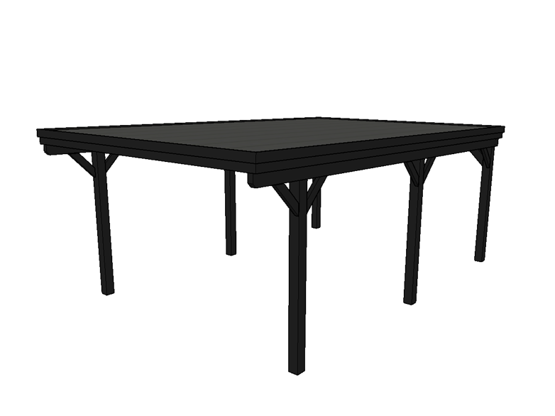 Einzel-Carport CLASSIC mit Holzblende - FREESE Holz 