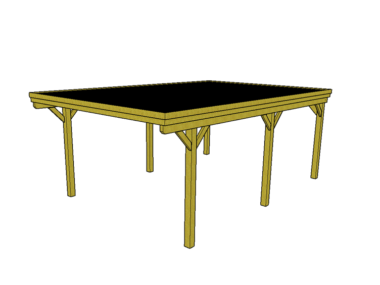 Einzel-Carport CLASSIC mit Holzblende - FREESE Holz 
