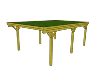 Gründach-Carport CLASSIC mit Holzblende - FREESE Holz 