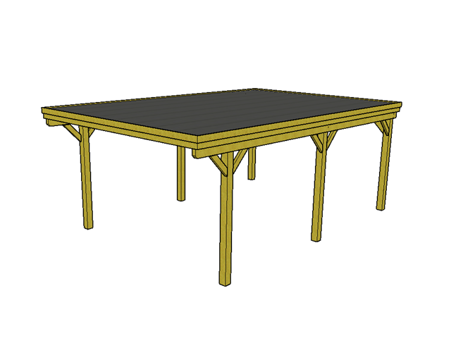 Einzel-Carport CLASSIC mit Holzblende - FREESE Holz 