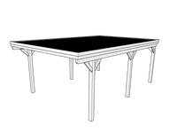 Einzel-Carport CLASSIC mit Holzblende - FREESE Holz 
