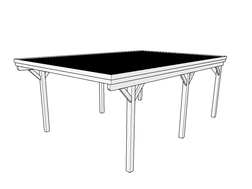 Einzel-Carport CLASSIC mit Holzblende - FREESE Holz 