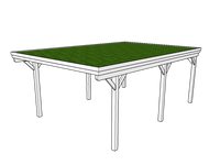 Gründach-Carport CLASSIC mit Holzblende - FREESE Holz 
