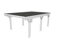 Einzel-Carport CLASSIC mit Holzblende - FREESE Holz 