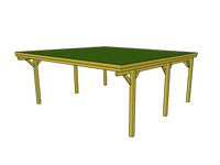 Gründach-Carport CLASSIC mit Holzblende - FREESE Holz 