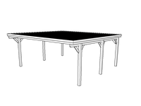 Gründach-Carport CLASSIC mit Holzblende - FREESE Holz 