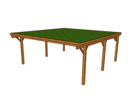 Gründach-Carport CLASSIC mit Holzblende - FREESE Holz 