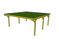Gründach-Carport CLASSIC mit Holzblende - FREESE Holz 