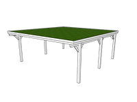 Gründach-Carport CLASSIC mit Holzblende - FREESE Holz 