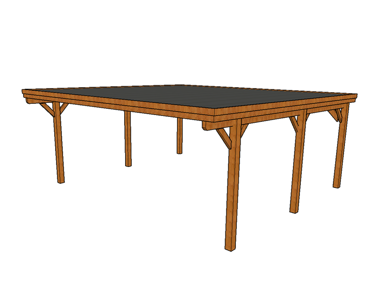 Doppelcarport CLASSIC mit Holzblende - FREESE Holz 