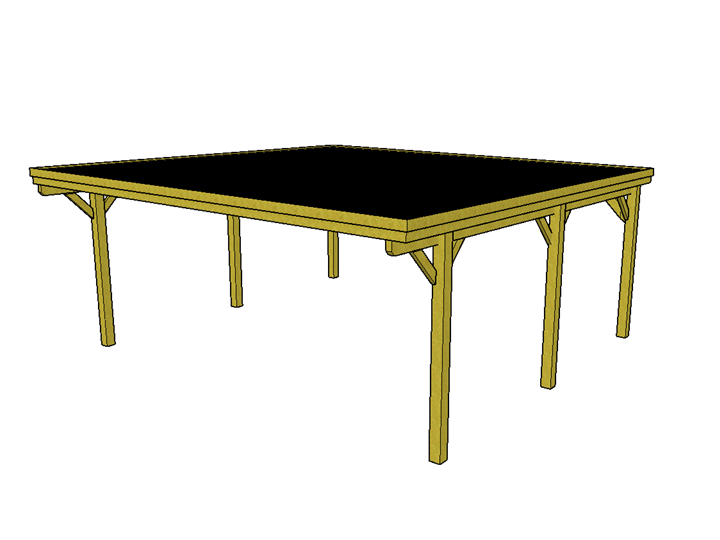 Doppelcarport CLASSIC mit Holzblende - FREESE Holz 