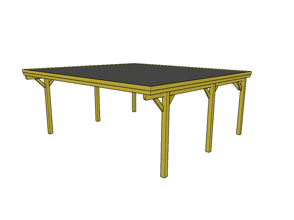 Doppelcarport CLASSIC mit Holzblende