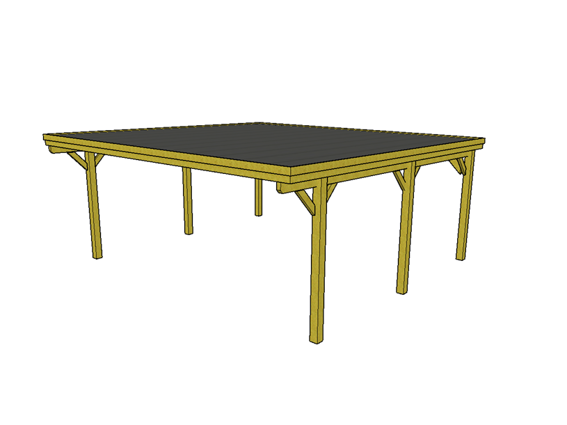 Doppelcarport CLASSIC mit Holzblende - FREESE Holz 
