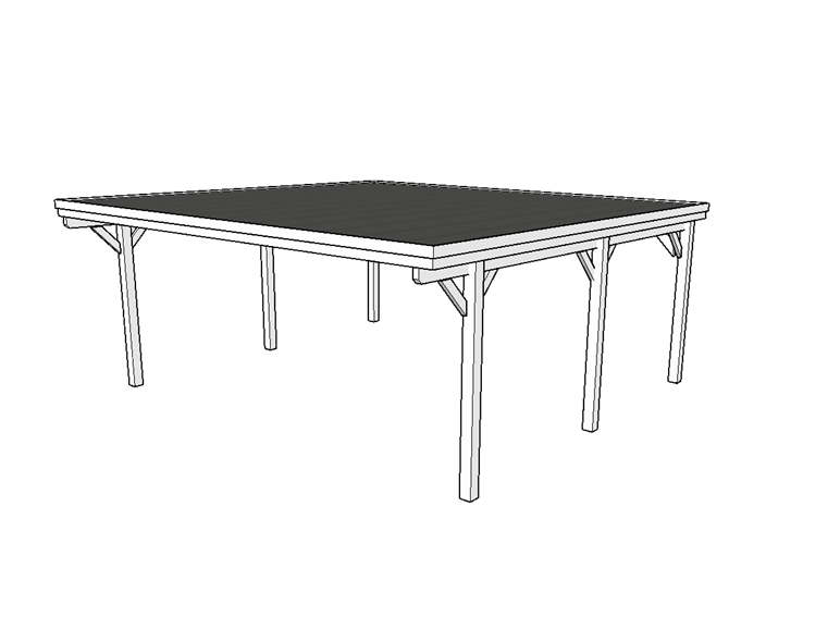 Doppelcarport CLASSIC mit Holzblende - FREESE Holz 