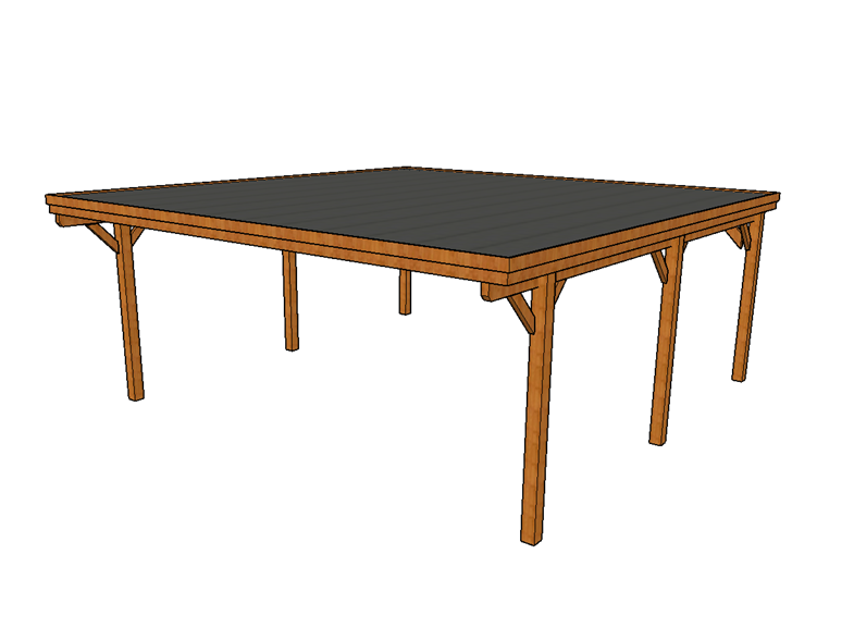 Doppelcarport CLASSIC mit Holzblende - FREESE Holz 