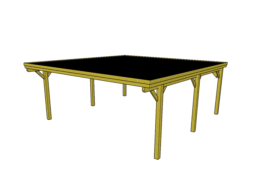 Doppelcarport CLASSIC mit Holzblende - FREESE Holz 