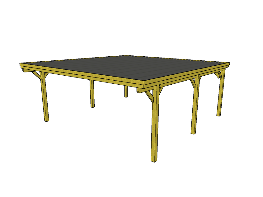 Doppelcarport CLASSIC mit Holzblende - FREESE Holz 