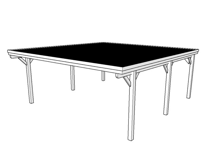 Doppelcarport CLASSIC mit Holzblende - FREESE Holz 