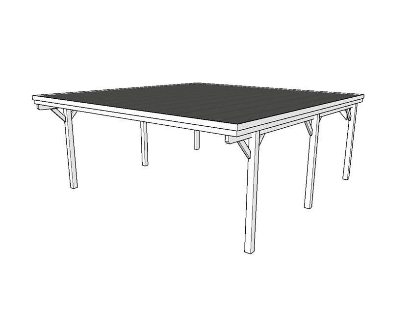 Doppelcarport CLASSIC mit Holzblende - FREESE Holz 