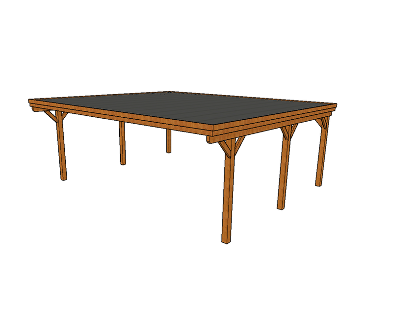 Doppelcarport CLASSIC mit Holzblende - FREESE Holz 