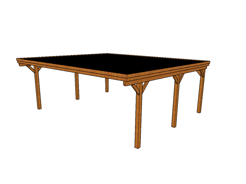 Doppelcarport CLASSIC mit Holzblende - FREESE Holz 