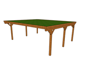 Gründach-Carport CLASSIC mit Holzblende - FREESE Holz 