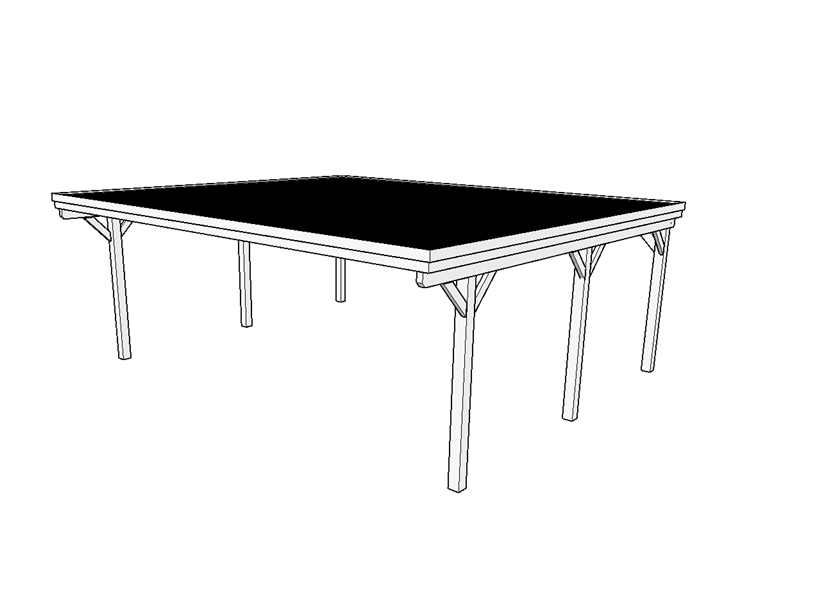Doppelcarport CLASSIC mit Holzblende - FREESE Holz 