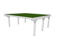 Gründach-Carport CLASSIC mit Holzblende - FREESE Holz 