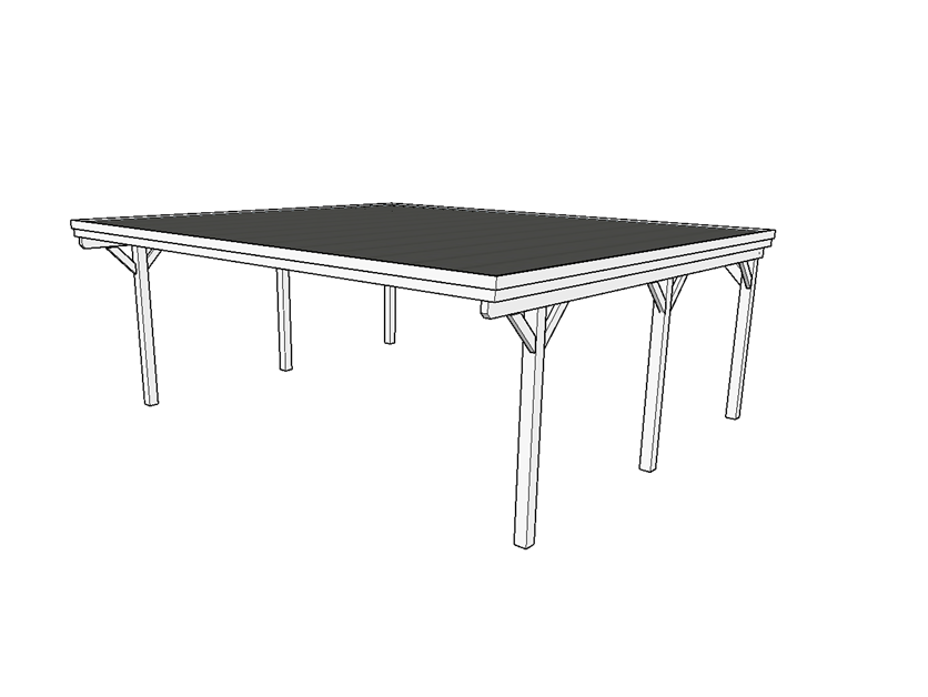 Doppelcarport CLASSIC mit Holzblende - FREESE Holz 