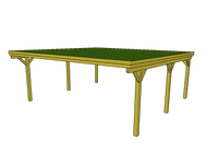 Gründach-Carport CLASSIC mit Holzblende - FREESE Holz 