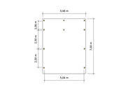 Doppelcarport CLASSIC Holzblende mit Abstellraum (Verkleidung: Klassisches Duoprofil) - FREESE Holz 