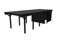 Einzel-Carport CLASSIC Holzblende mit Abstellraum (Verkleidung: Klassisches Duoprofil) - FREESE Holz 