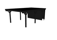 Einzel-Carport CLASSIC Holzblende mit Abstellraum (Verkleidung: Klassisches Duoprofil) - FREESE Holz 
