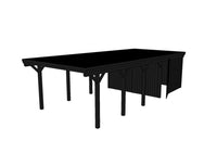 Einzel-Carport CLASSIC Holzblende mit Abstellraum (Verkleidung: Klassisches Duoprofil) - FREESE Holz 