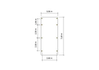 Einzel-Carport CLASSIC Holzblende mit Abstellraum (Verkleidung: Klassisches Duoprofil) - FREESE Holz 