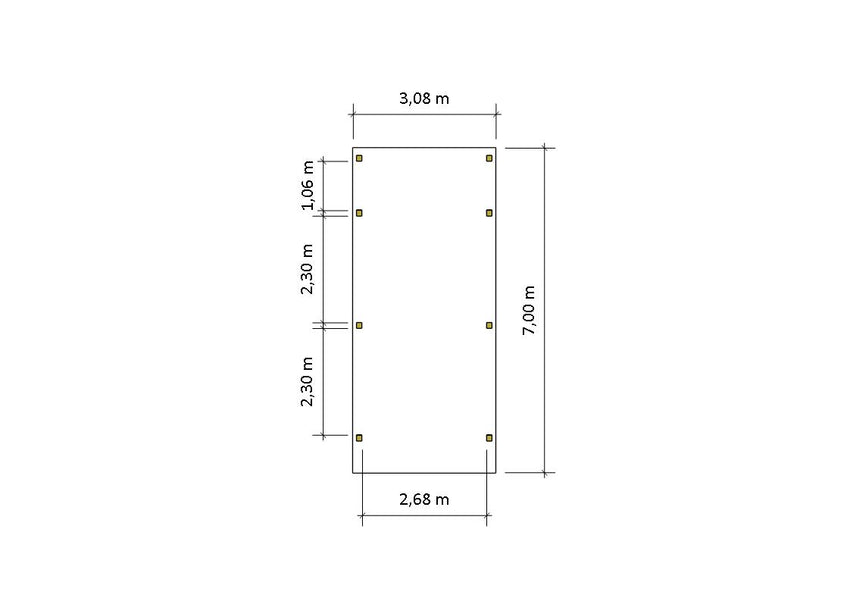 Einzel-Carport CLASSIC Holzblende mit Abstellraum (Verkleidung: Klassisches Duoprofil) - FREESE Holz 