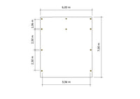Doppelcarport CLASSIC Holzblende mit Abstellraum (Verkleidung: Klassisches Duoprofil) - FREESE Holz 