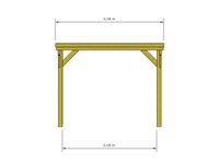 Gründach-Carport CLASSIC mit Holzblende - FREESE Holz 