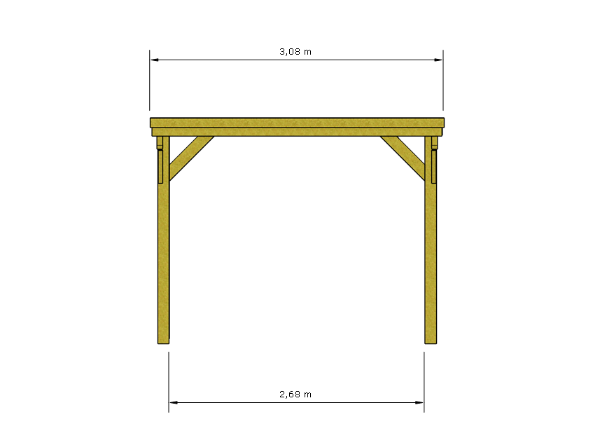 Gründach-Carport CLASSIC mit Holzblende - FREESE Holz 