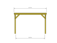 Gründach-Carport CLASSIC mit Holzblende - FREESE Holz 