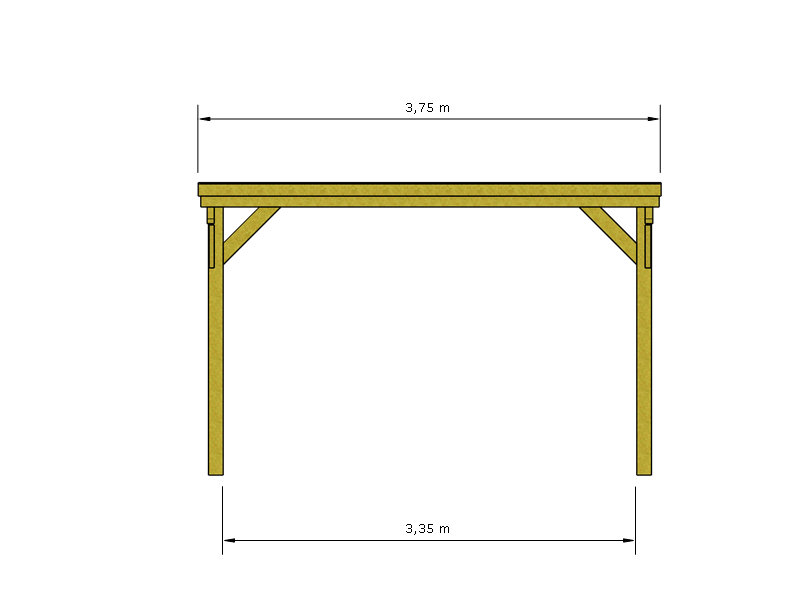 Gründach-Carport CLASSIC mit Holzblende - FREESE Holz 