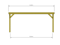 Gründach-Carport CLASSIC mit Holzblende - FREESE Holz 