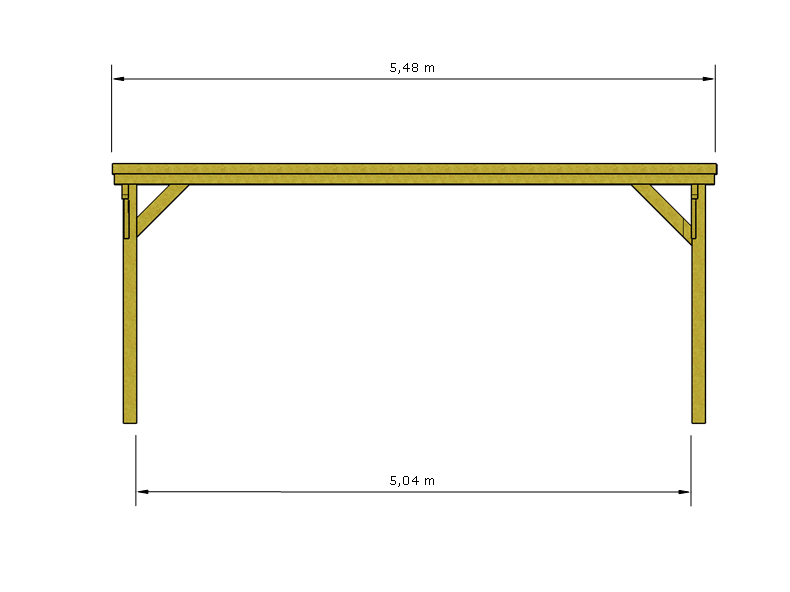 Gründach-Carport CLASSIC mit Holzblende - FREESE Holz 