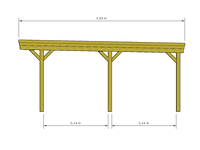 Doppelcarport CLASSIC mit Holzblende - FREESE Holz 