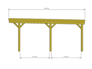Einzel-Carport CLASSIC mit Holzblende - FREESE Holz 