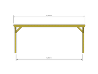 Gründach-Carport CLASSIC mit Holzblende - FREESE Holz 