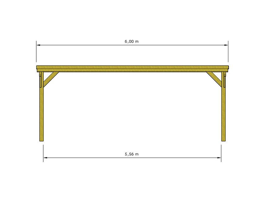 Gründach-Carport CLASSIC mit Holzblende - FREESE Holz 