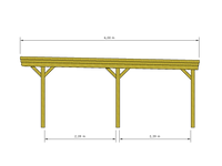 Gründach-Carport CLASSIC mit Holzblende - FREESE Holz 