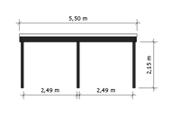 Modernes Einzelcarport KLARE LINIE ohne Abstellraum - FREESE Holz 
