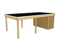 Modernes Einzelcarport KLARE LINIE mit Abstellraum - FREESE Holz 